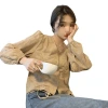 Spring 2023 new women's French retro style shirt, a unique short design with a sense of niche Item Picture